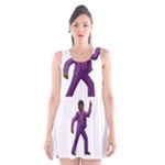 Emoji Dancing Man Scoop Neck Skater Dress