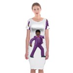 Emoji Dancing Man Classic Short Sleeve Midi Dress