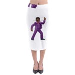 Emoji Dancing Man Midi Pencil Skirt