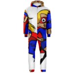 blonde super mom Hooded Jumpsuit (Men)