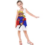 blonde super mom Kids  Sleeveless Dress