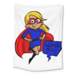 blonde super mom Medium Tapestry