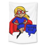 blonde super mom Large Tapestry