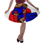 Brunette Super Mom A-line Skater Skirt