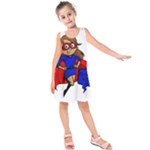 Brunette Super Mom Kids  Sleeveless Dress