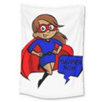 Brunette Super Mom Large Tapestry