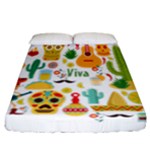 viva mexico Fitted Sheet (California King Size)