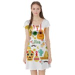 viva mexico Short Sleeve Skater Dress