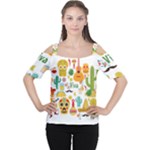 viva mexico Women s Cutout Shoulder Tee