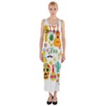 viva mexico Fitted Maxi Dress