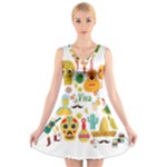 viva mexico V-Neck Sleeveless Dress