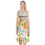 viva mexico Midi Sleeveless Dress