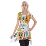 viva mexico Short Sleeve Side Drop Tunic