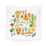 viva mexico Square Tapestry (Small)