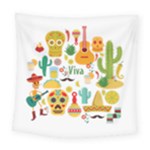 viva mexico Square Tapestry (Large)