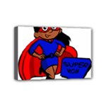 Black Super Mom Mini Canvas 6  x 4  (Stretched)