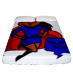 Black Super Mom Fitted Sheet (Queen Size)