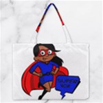 Black Super Mom Medium Zipper Tote Bag