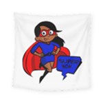 Black Super Mom Square Tapestry (Small)