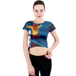 Cinco De Mayo Luchador Crew Neck Crop Top