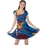 Cinco De Mayo Luchador Cap Sleeve Dress