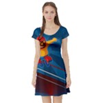 Cinco De Mayo Luchador Short Sleeve Skater Dress