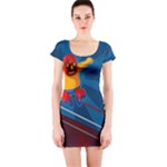 Cinco De Mayo Luchador Short Sleeve Bodycon Dress