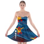 Cinco De Mayo Luchador Strapless Bra Top Dress