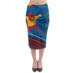 Cinco De Mayo Luchador Midi Pencil Skirt