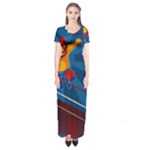 Cinco De Mayo Luchador Short Sleeve Maxi Dress