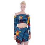 Cinco De Mayo Luchador Off Shoulder Top with Skirt Set