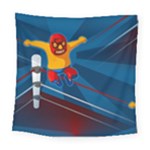 Cinco De Mayo Luchador Square Tapestry (Large)