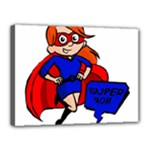 Redhead Super Mom Canvas 16  x 12  (Stretched)