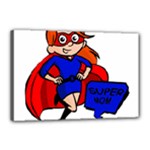 Redhead Super Mom Canvas 18  x 12  (Stretched)