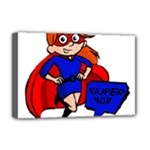 Redhead Super Mom Deluxe Canvas 18  x 12  (Stretched)