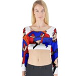 Redhead Super Mom Long Sleeve Crop Top (Tight Fit)