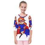 Redhead Super Mom Kids  Quarter Sleeve Raglan Tee