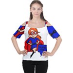 Redhead Super Mom Women s Cutout Shoulder Tee