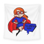 Redhead Super Mom Square Tapestry (Large)