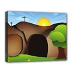 christ tomb Canvas 14  x 11  (Stretched)