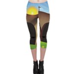 christ tomb Capri Leggings 