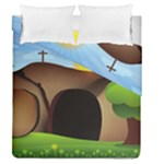 christ tomb Duvet Cover Double Side (Queen Size)