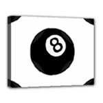 Emoji Eight Ball Canvas 14  x 11  (Stretched)