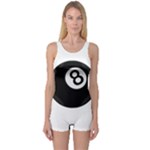 Emoji Eight Ball One Piece Boyleg Swimsuit