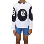 Emoji Eight Ball Kids  Long Sleeve Swimwear