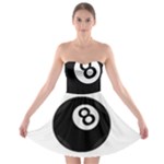 Emoji Eight Ball Strapless Bra Top Dress