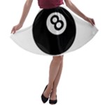 Emoji Eight Ball A-line Skater Skirt