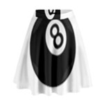 Emoji Eight Ball High Waist Skirt