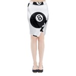 Emoji Eight Ball Midi Wrap Pencil Skirt