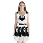 Emoji Eight Ball Split Back Mini Dress 